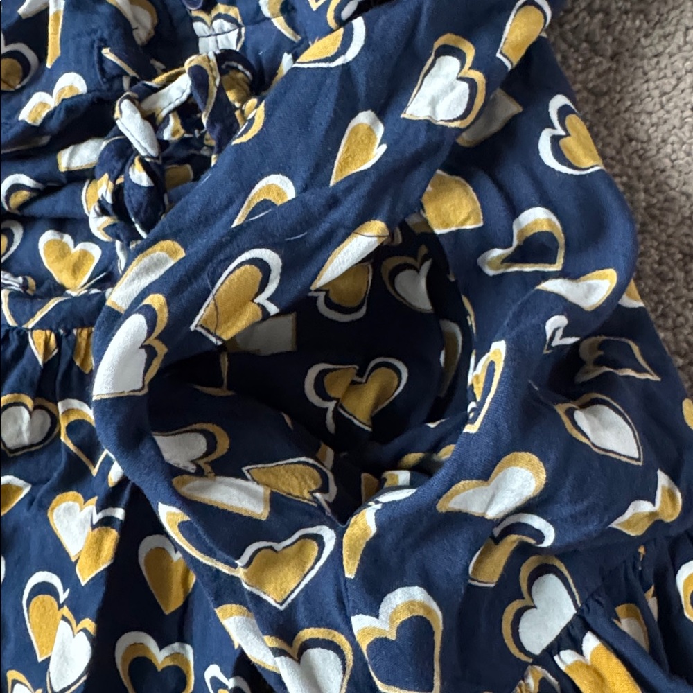 Loralette Navy Heart Print Tiered Dress SIZE 22/24 - Picture 4 of 6